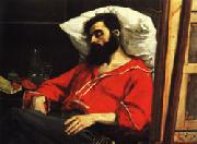 Charles Carolus - Duran The Convalescent ( The Wounded Man ) USA oil painting artist